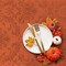 Rectangle Tablecloth - 52 x 70 Inch Rust Cream Spill Wrinkle Proof Damask Table Cloth, Fall, Harvest, Thanksgiving Tablecloths, Soft Polyester Oblong Table Cover for Kitchen Parties